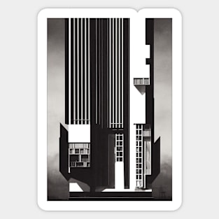 Imaginary urban architecture Sticker